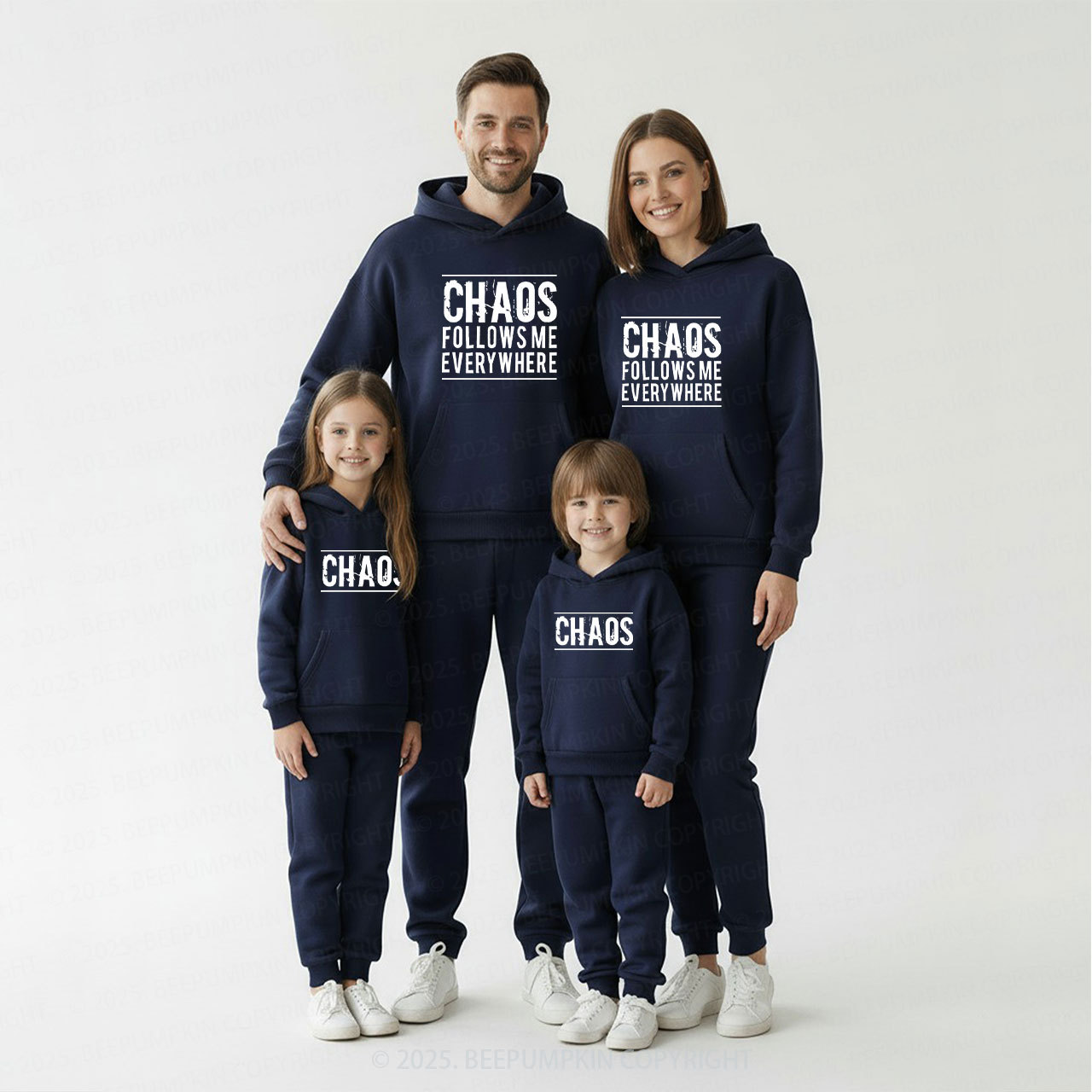 Chaos Follows Me Everywhere Family Matching Hoodie Set
