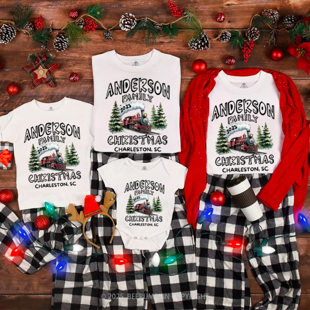 Personalized The 2025 Christmas Journey Family Matching T-Shirts Beepumpkin