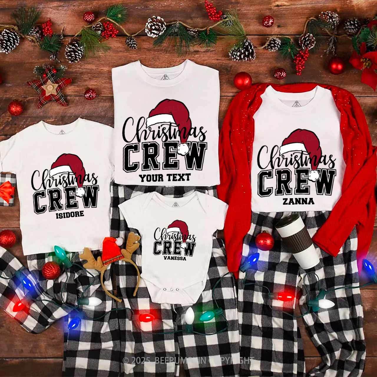 Personalized Christmas Crew Group Family Matching T-Shirts Beepumpkin