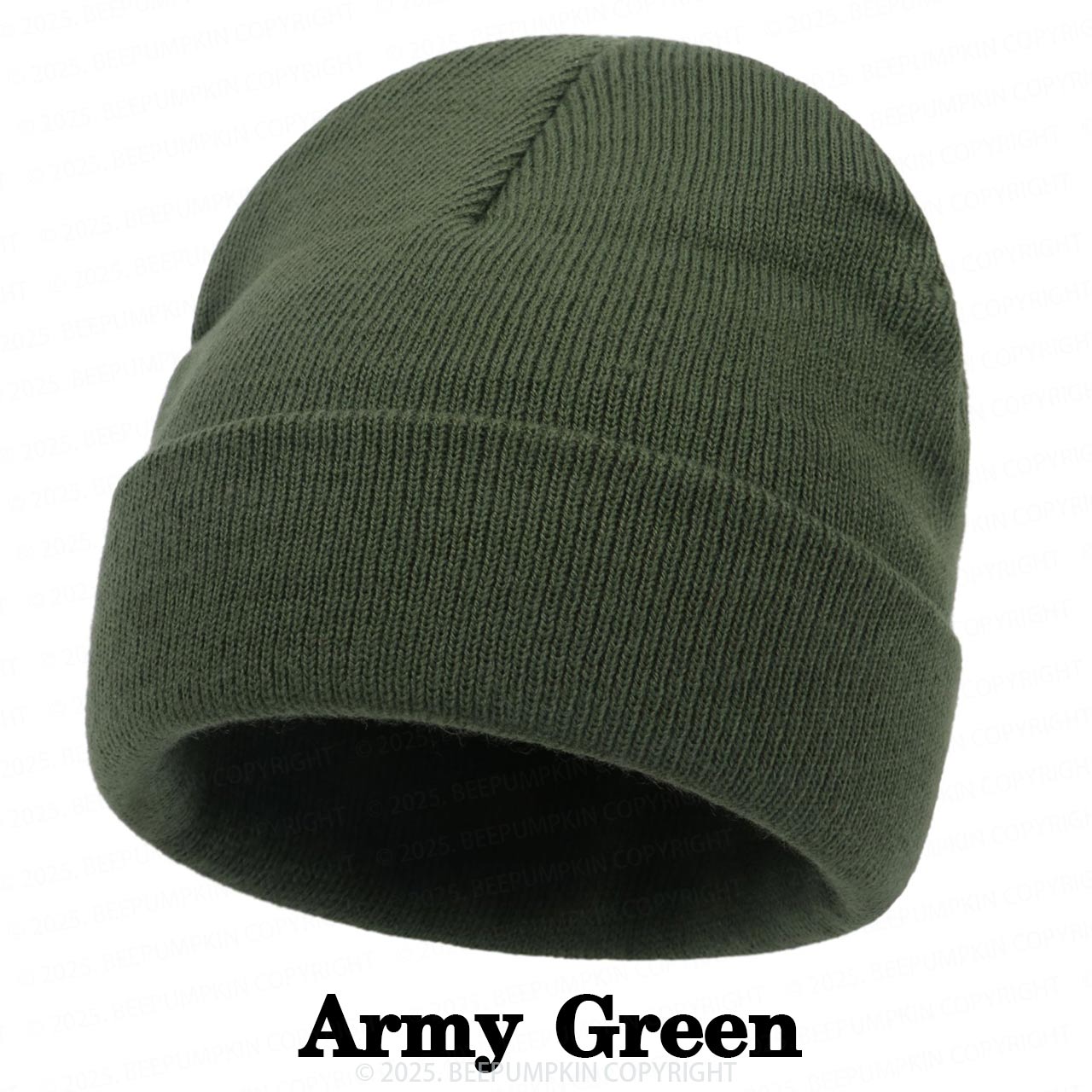 8 Colors Personalized Name Beanie Hat (Vegan Leather Patch)