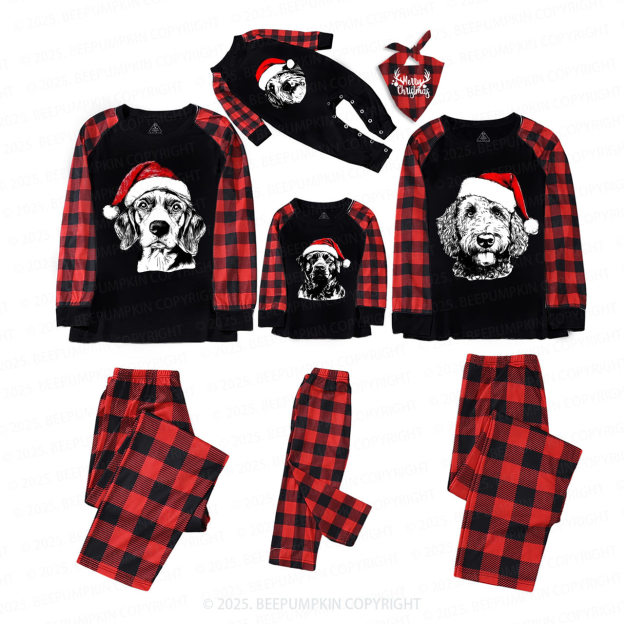 Personalized Santa Paws Dog Breed Family Matching Pajamas