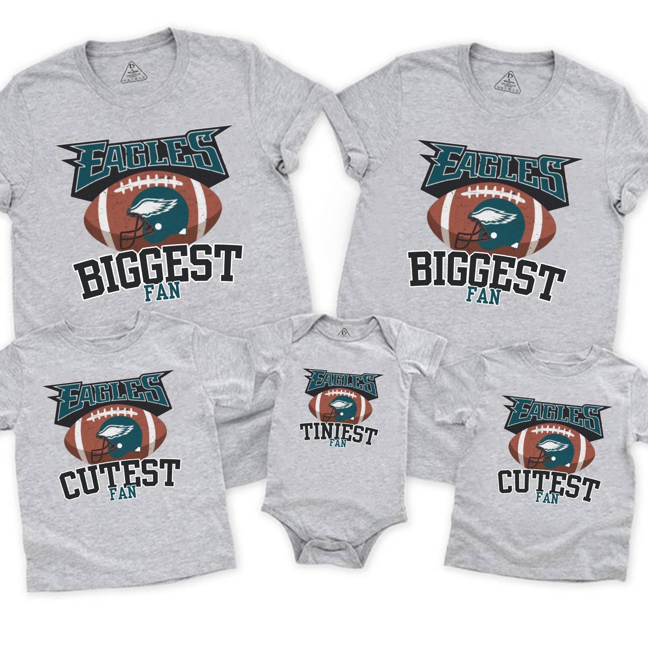 Personalized Football Biggest Fan Family Matching Tees Beepumpkin
