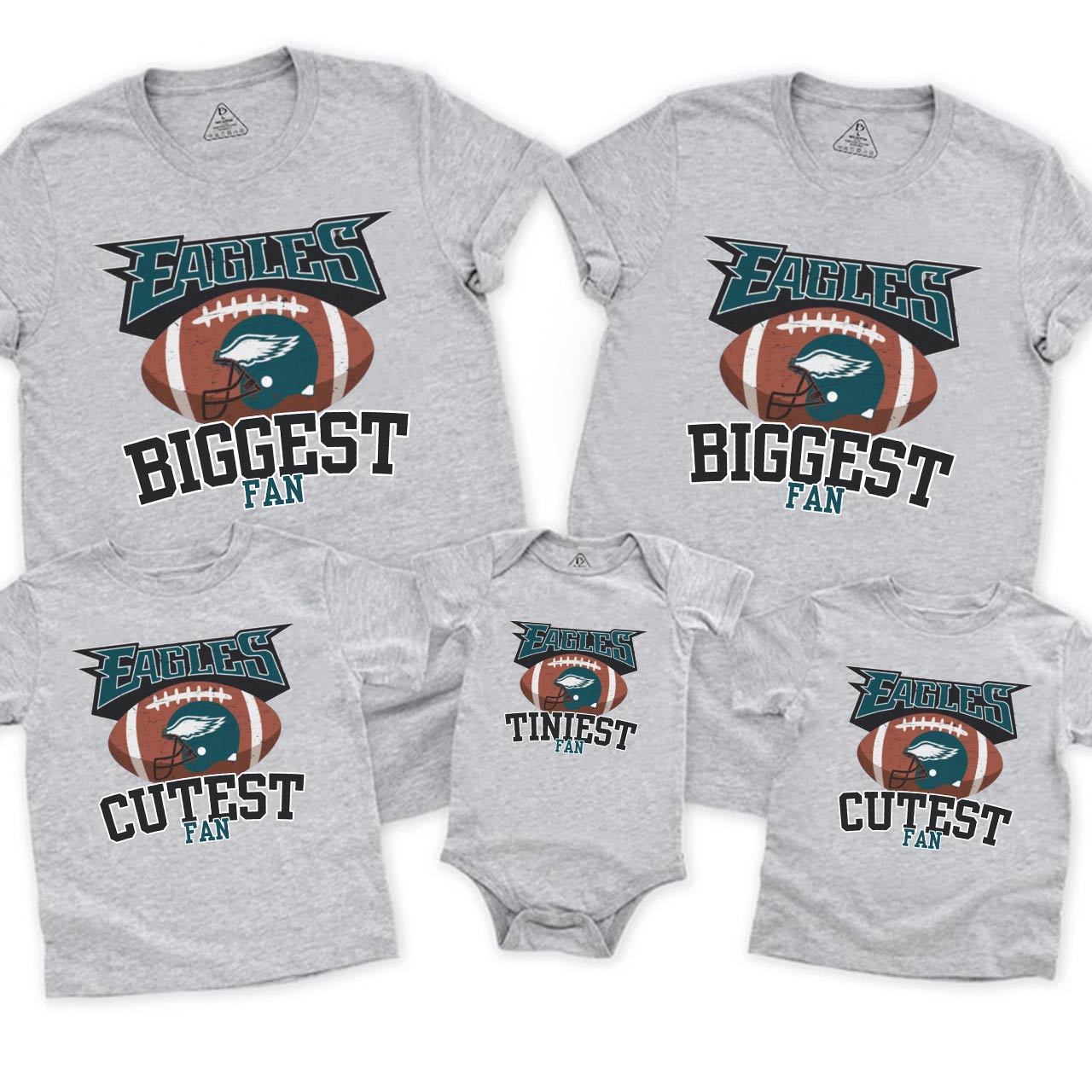 Personalized Football Biggest Fan Family Matching Tees Beepumpkin