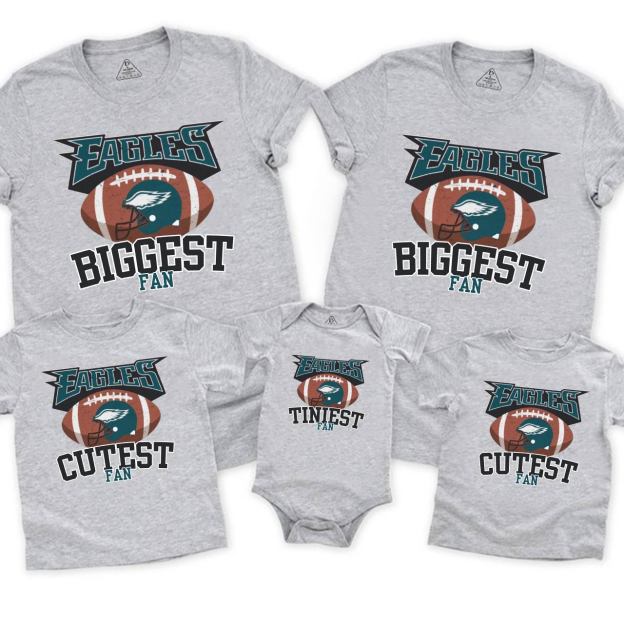 Personalized Football Biggest Fan Family Matching Tees Beepumpkin