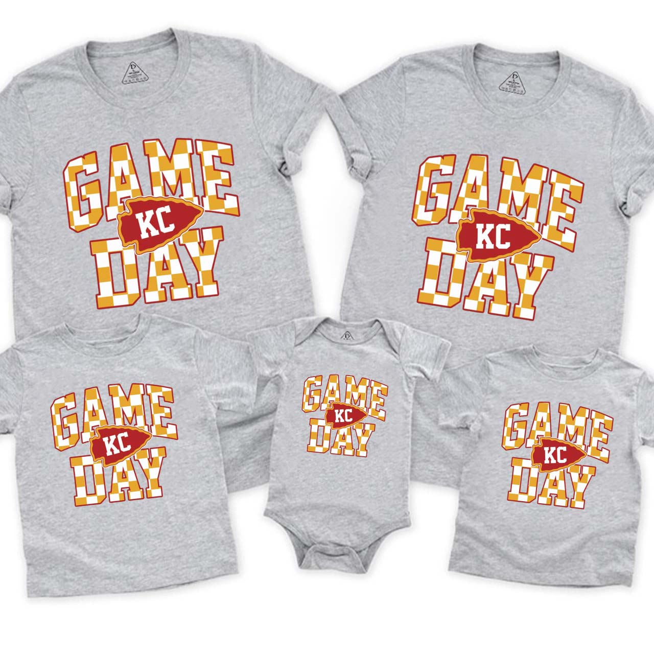 Checkerboard Champion Football Family Matching Tees Beepumpkin