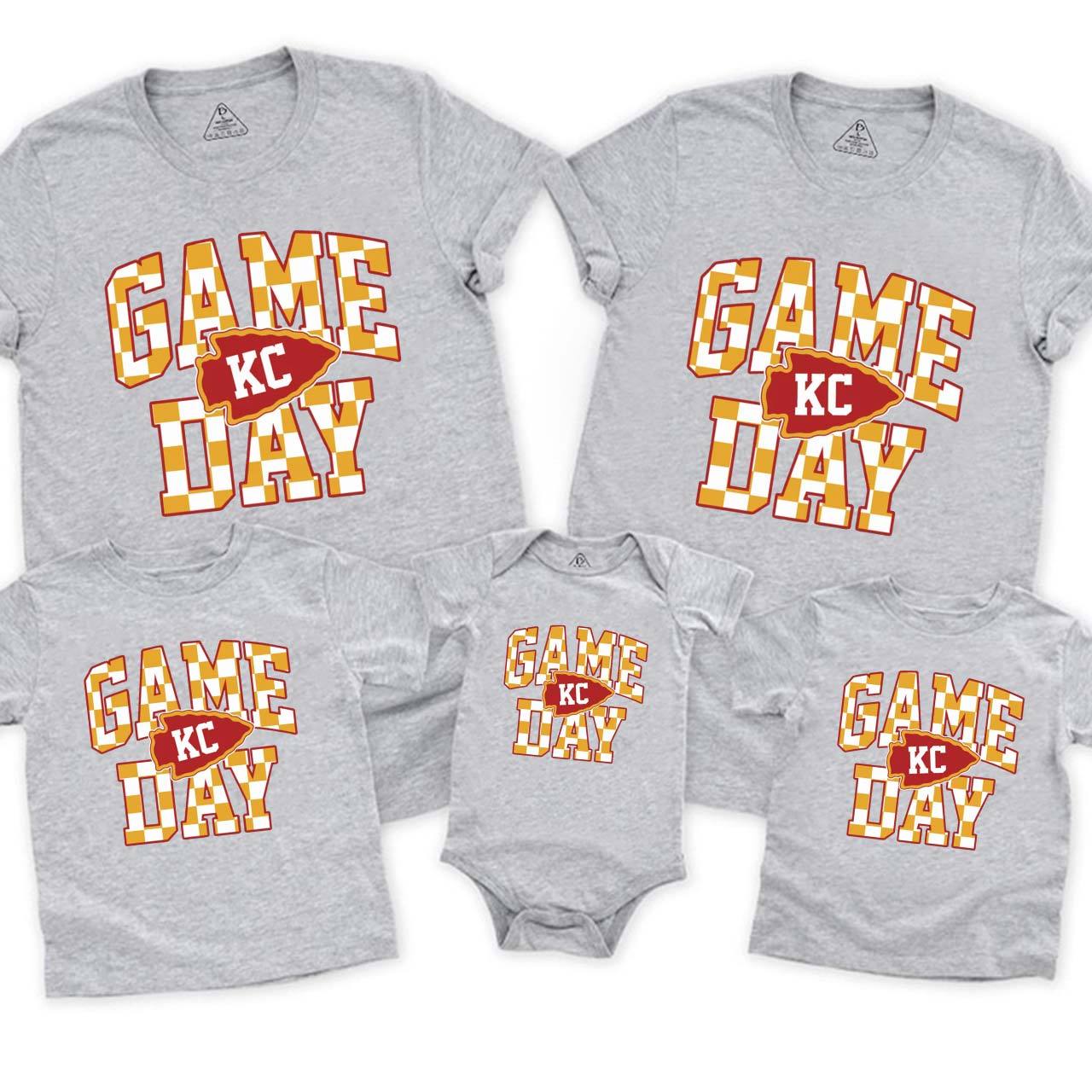 Checkerboard Champion Football Family Matching Tees Beepumpkin