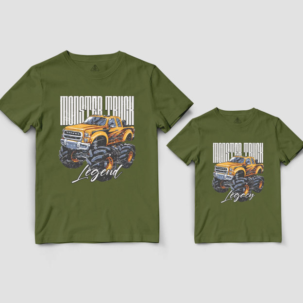 Monster Truck Dad&Me Matching Shirts