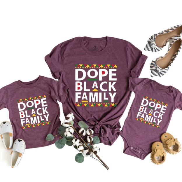 Dope Black Family Matching Tees Beepumpkin