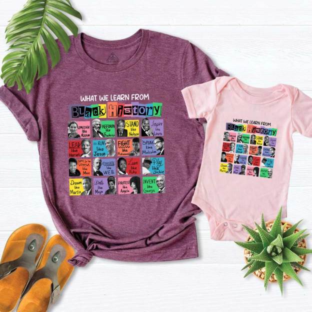 What We Learn From Black History Mom&Me Matching Tees