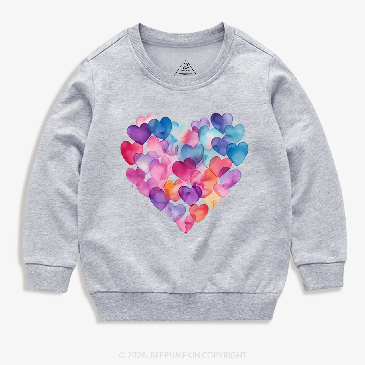 Layered Hearts Valentine's Day Kid's Sweatshirt