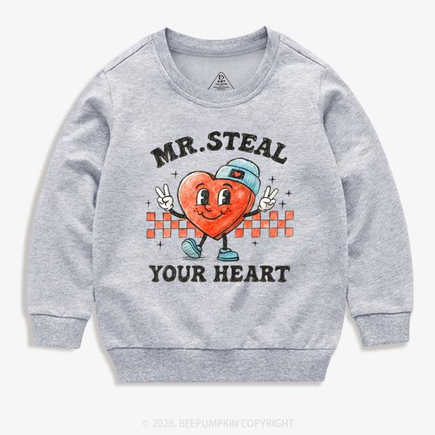 Mr. Steal Your Heart Valentine's Day Kid's Sweatshirt