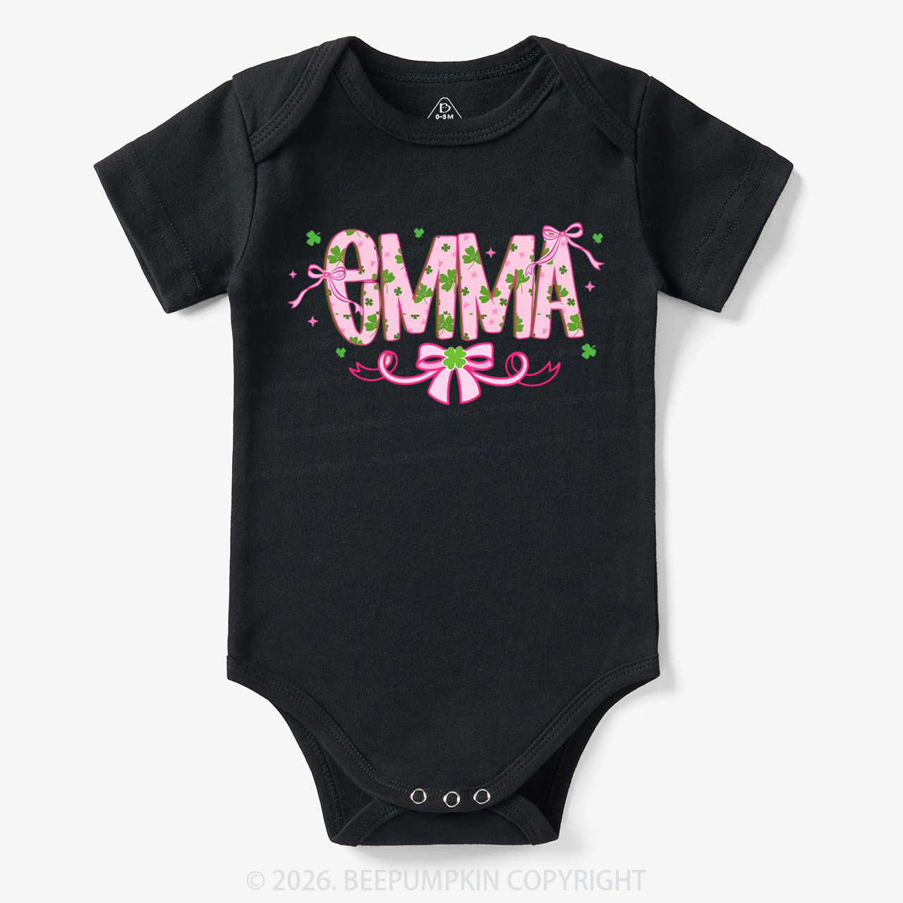 Personalized Name Shamrock St. Patrick’s Day Bodysuit