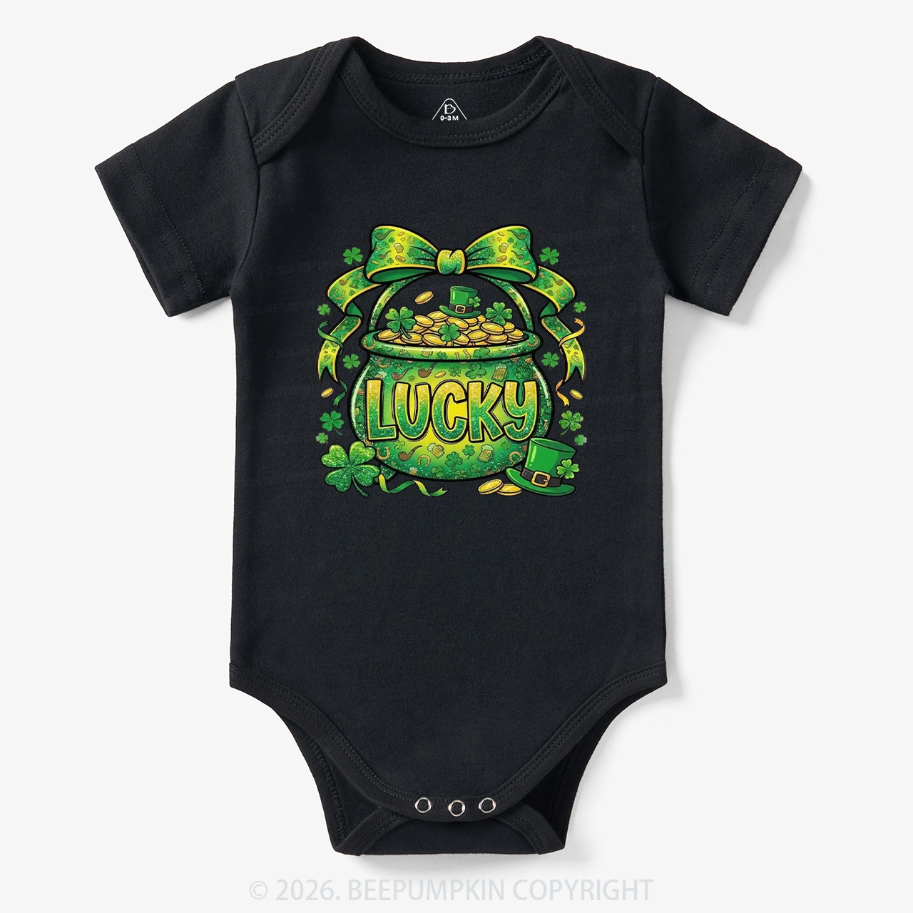 Lucky Shamrock Coquette St. Patrick's Day Bodysuit