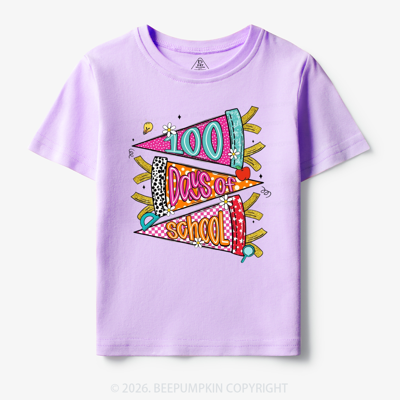 100 Days of School Coquette Bow Pencil Toddler&Kid's Tees