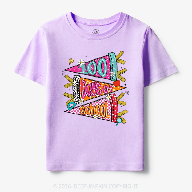 100 Days of School Coquette Bow Pencil Toddler&Kid's Tees