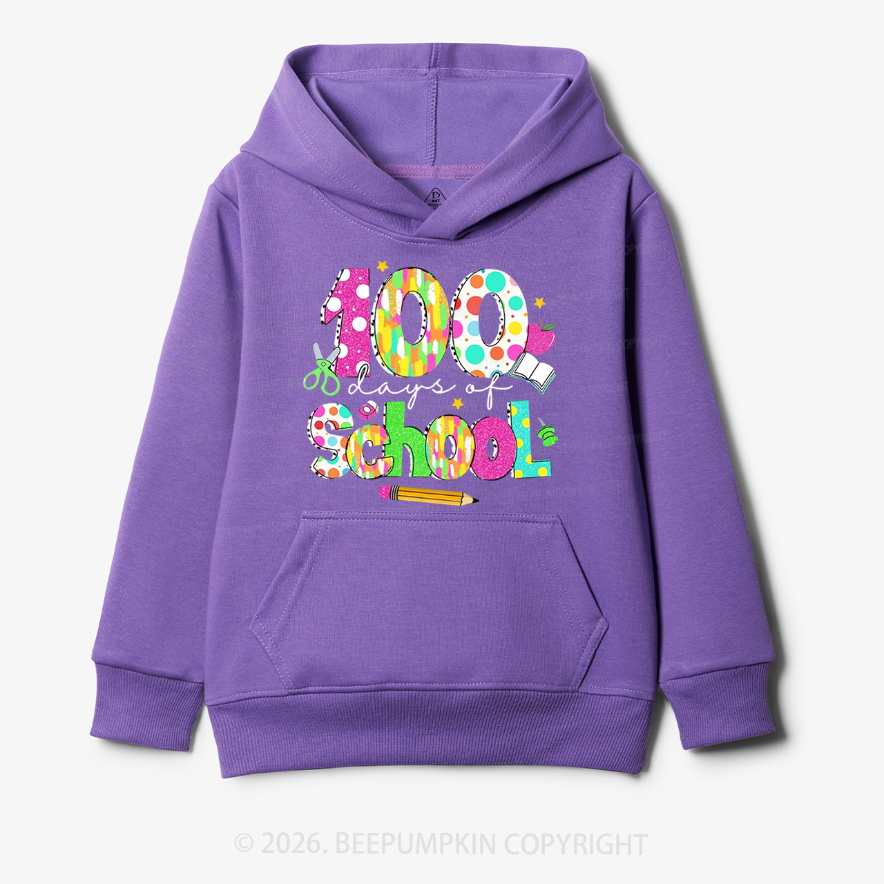 Colorful 100 Days of School Toddler&Kid's Hoodies