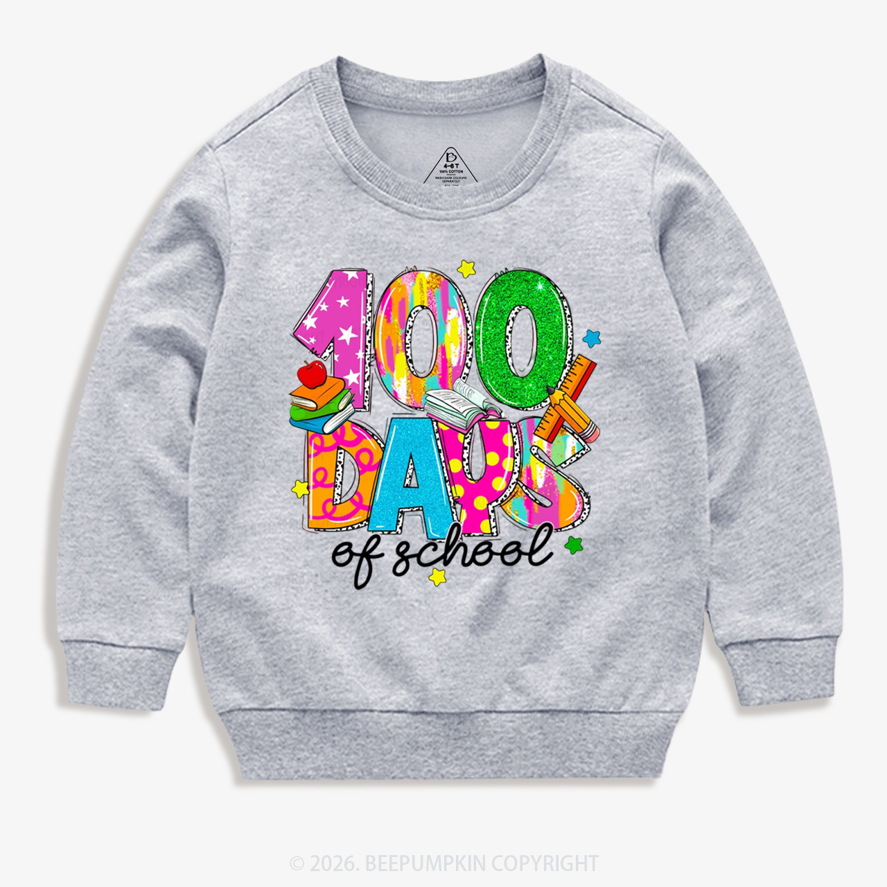 Bright & Fun 100 Days of School Toddler&Kid's Sweatshirt