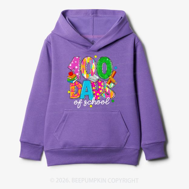 Bright & Fun 100 Days of School Toddler&Kid's Hoodies