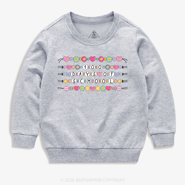 100 Days of School Beaded Bracelet Toddler&Kid's Sweatshirt