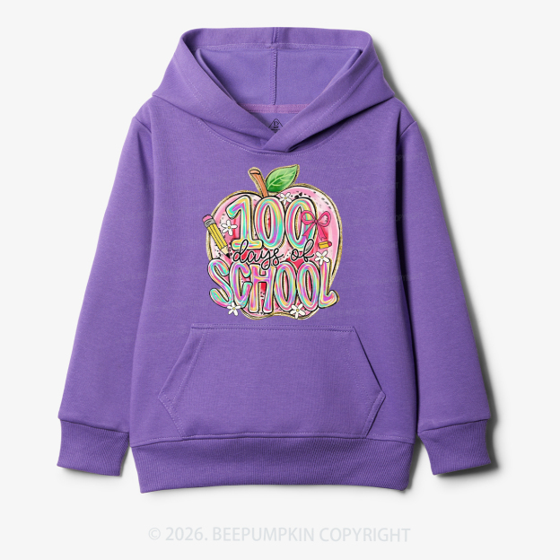 Pink Apple 100 Days of School Toddler&Kid's Hoodies
