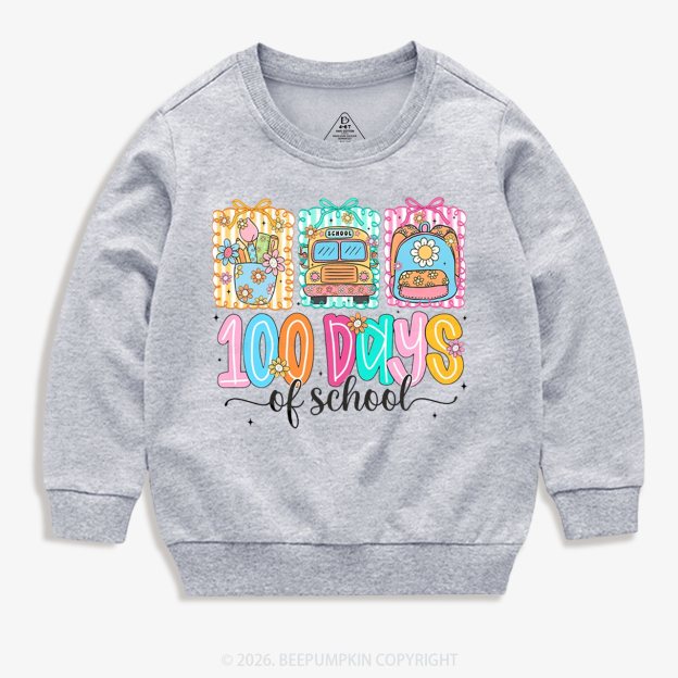 Classroom Art 100 Days of School Toddler&Kid's Sweatshirt