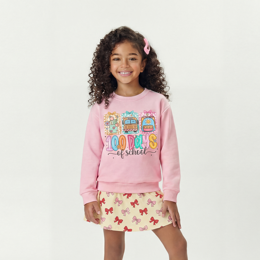 Classroom Art 100 Days of School Toddler&Kid's Sweatshirt