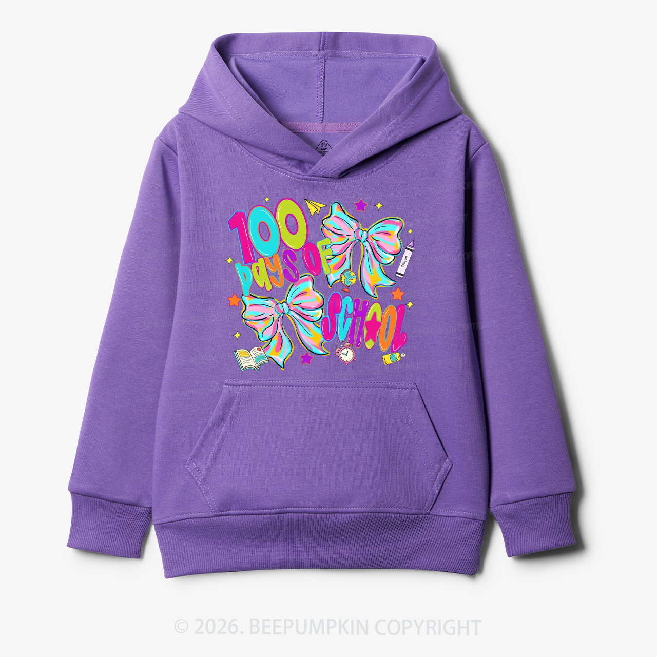 Bow Celebration 100 Days of School Toddler&Kid's Hoodies