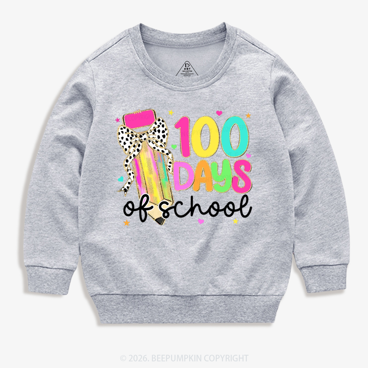 Pink Pencil Celebration 100 Days of School Toddler&Kid's Sweatshirt