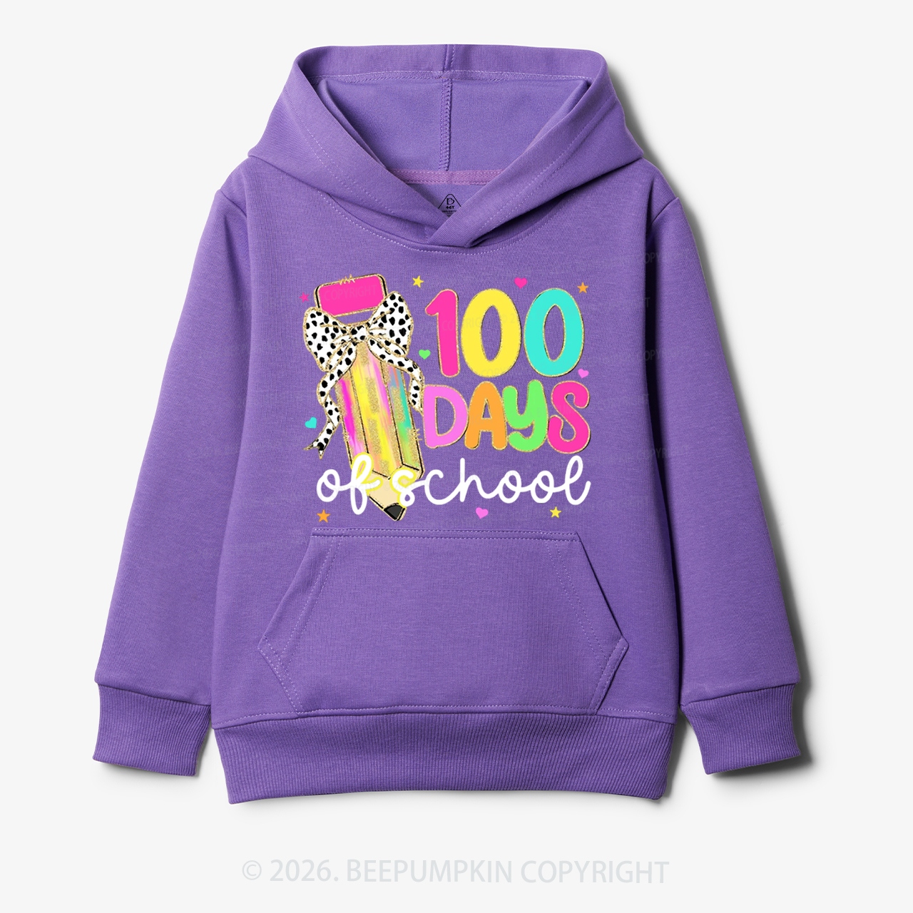 Pink Pencil Celebration 100 Days of School Toddler&Kid's Hoodies
