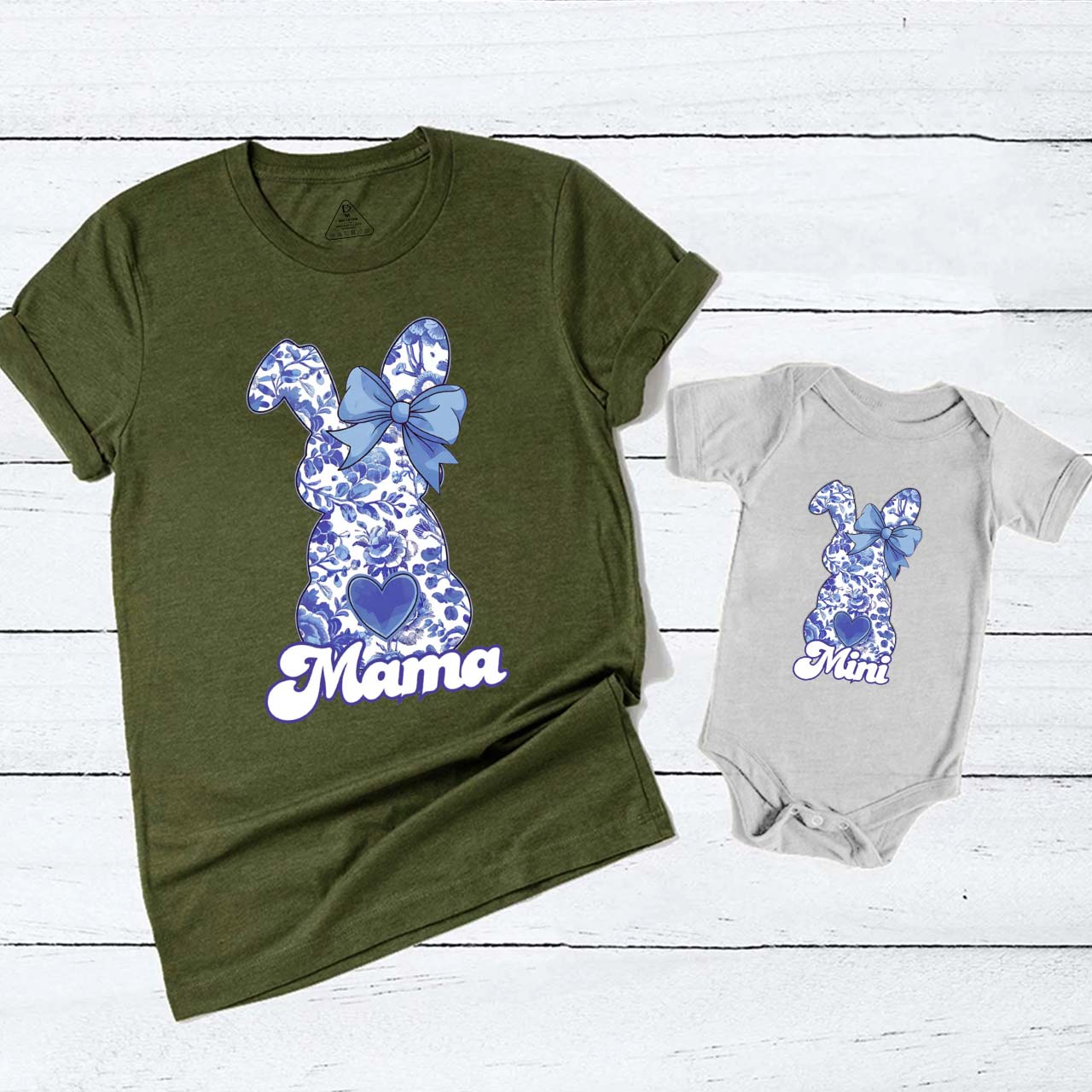Bunny Coquette Bow Mom&Me Matching Tees