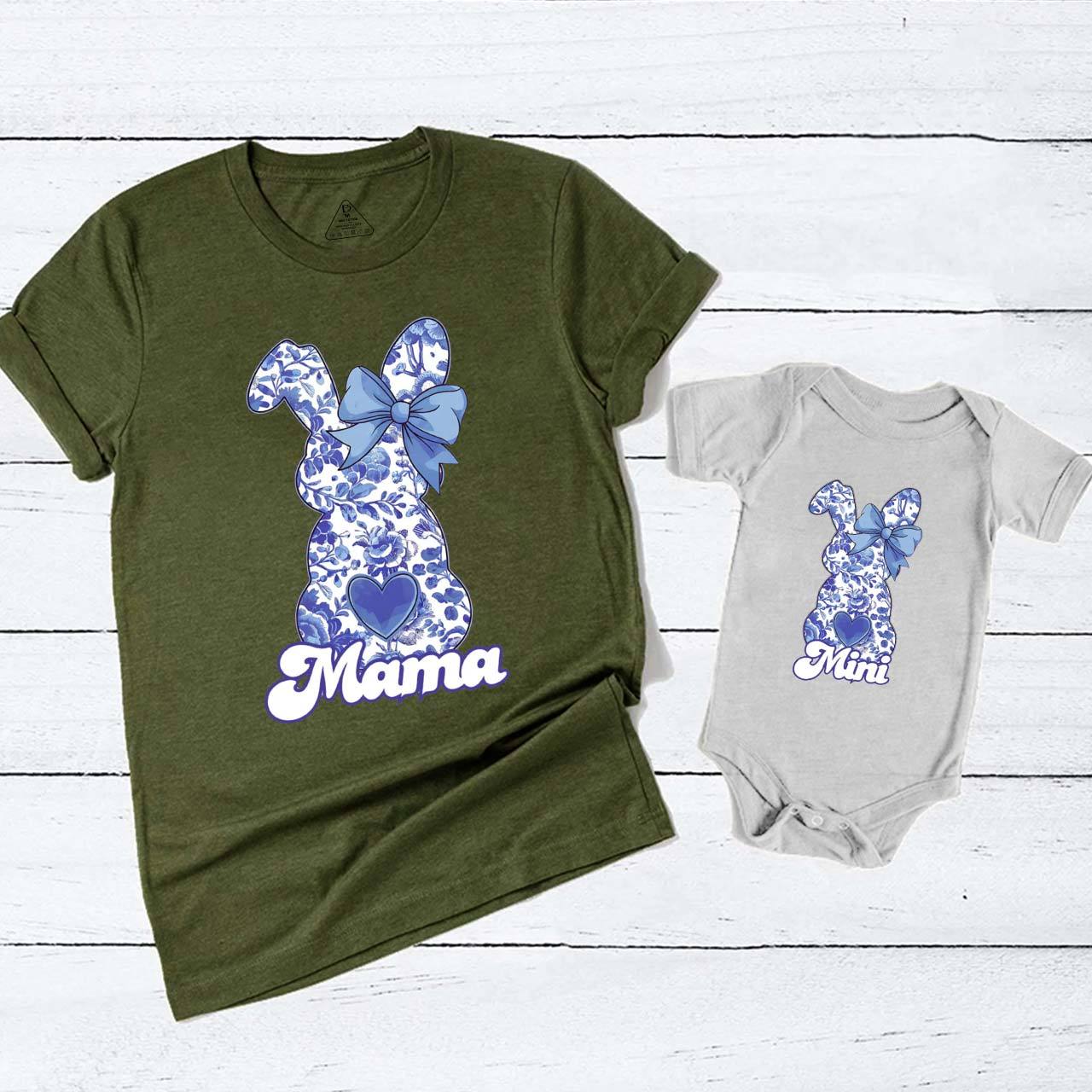 Bunny Coquette Bow Mom&Me Matching Tees
