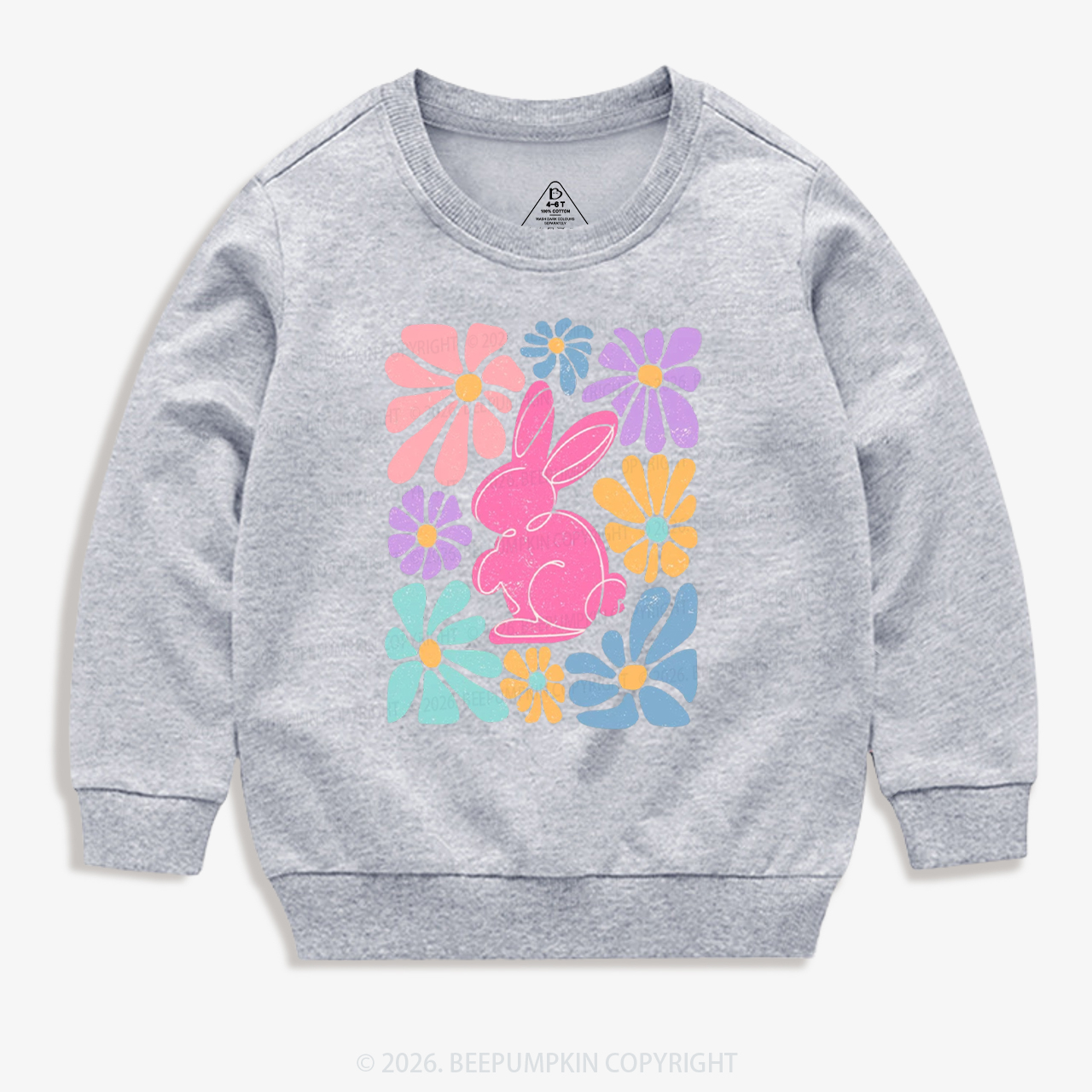 Easter Bunny Floral Kid's Sweatshirt