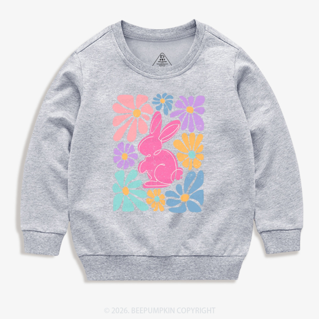 Easter Bunny Floral Kid's Sweatshirt