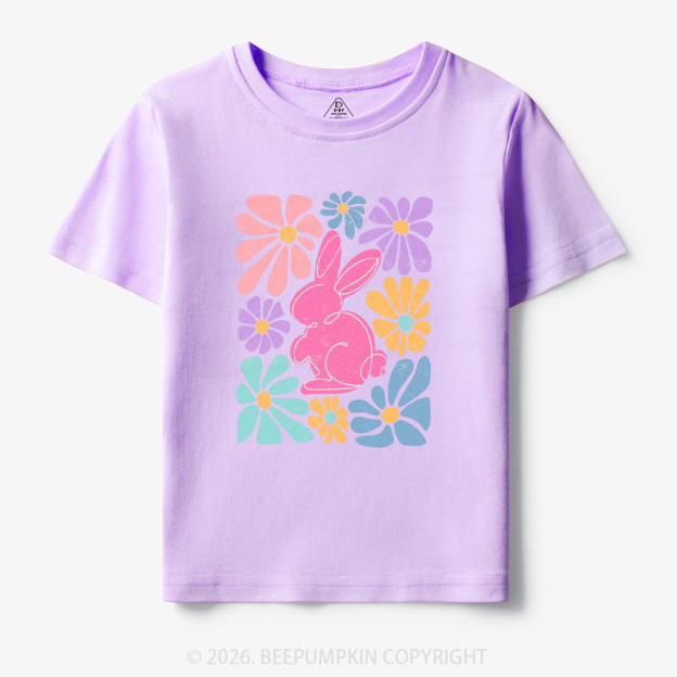 Easter Bunny Floral Toddler&Kid's Tees