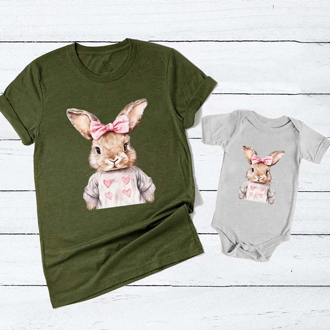 Sweet Bow Bunny Easter Mom&Me Matching Tees