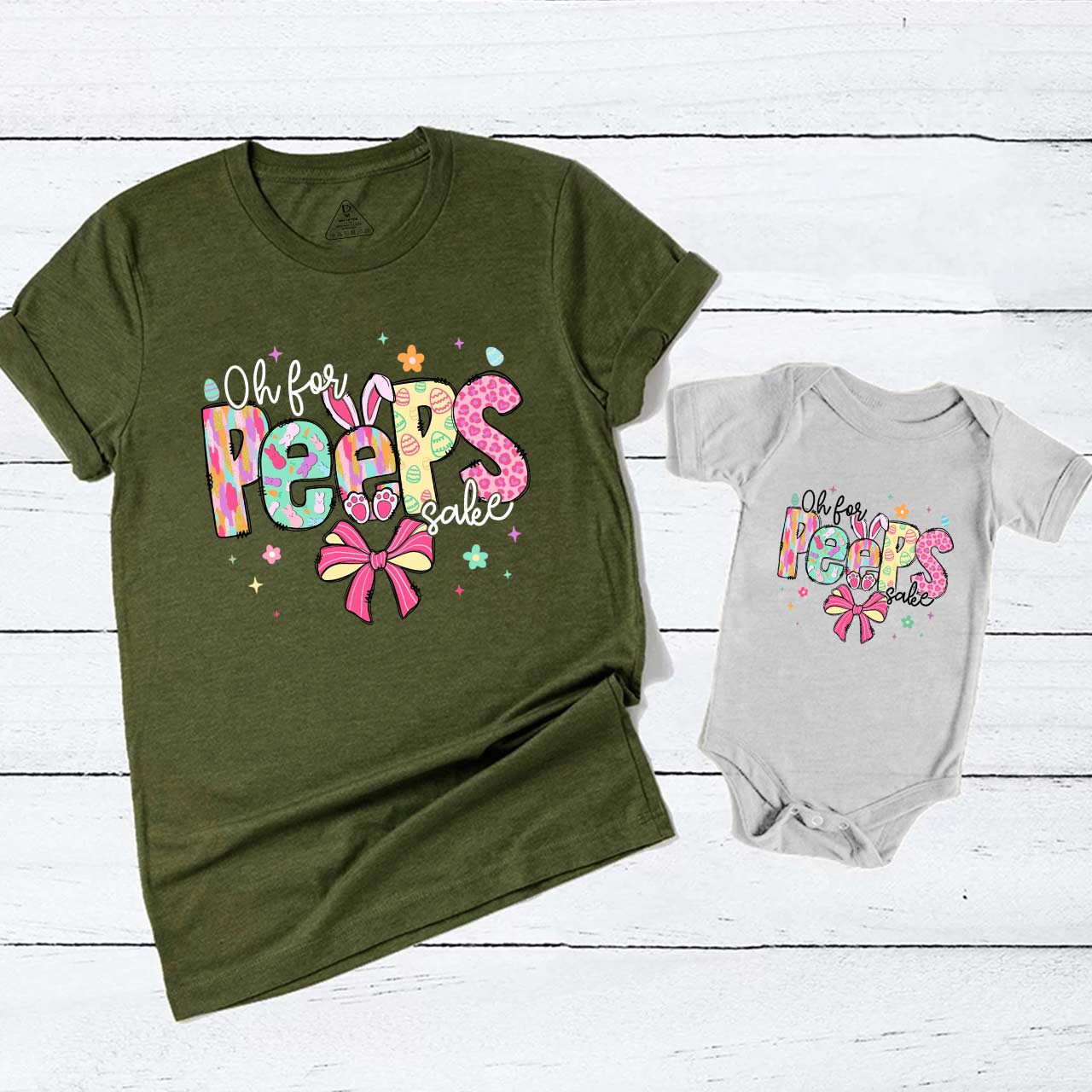 Oh For Peeps Sake Easter Mom&Me Matching Tees