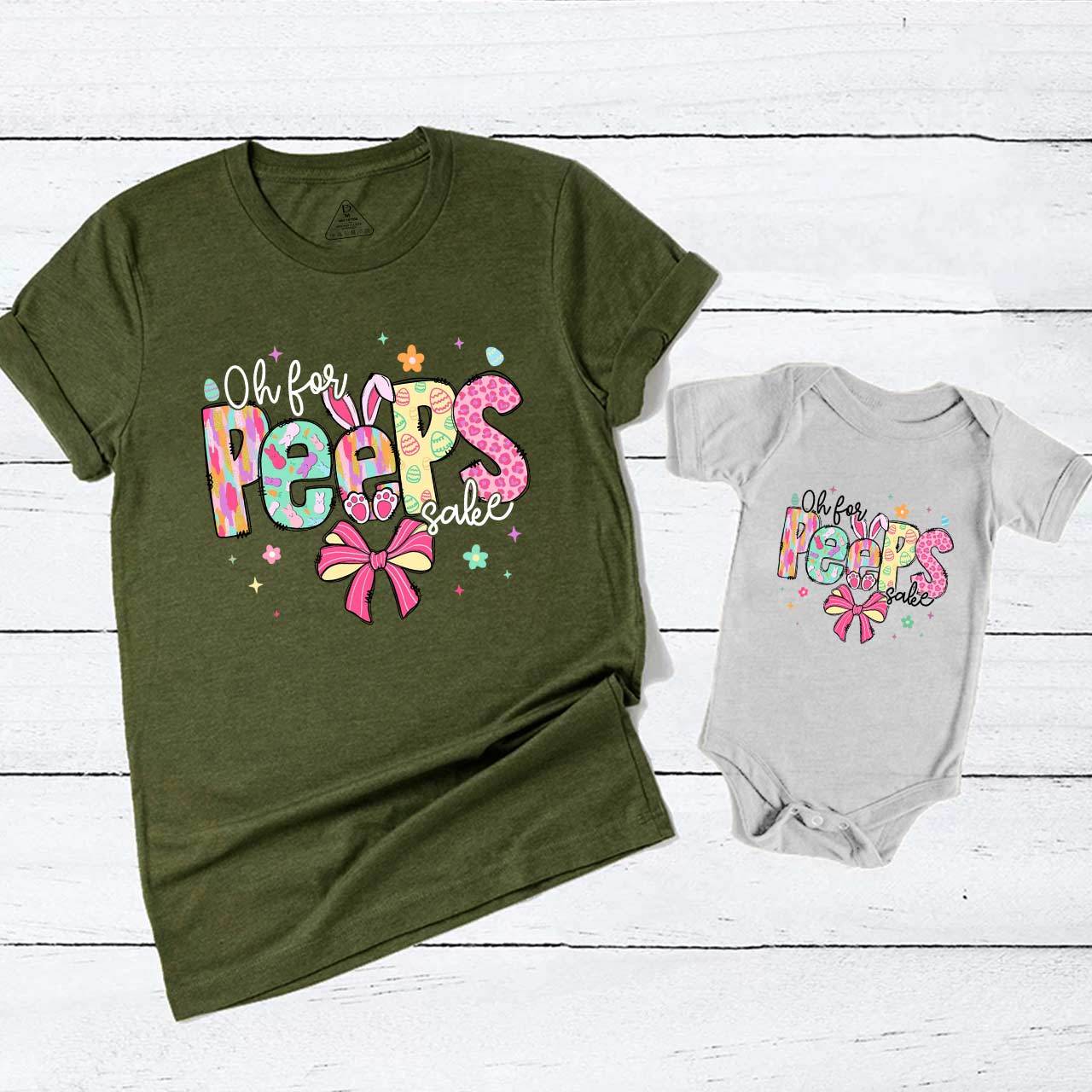 Oh For Peeps Sake Easter Mom&Me Matching Tees