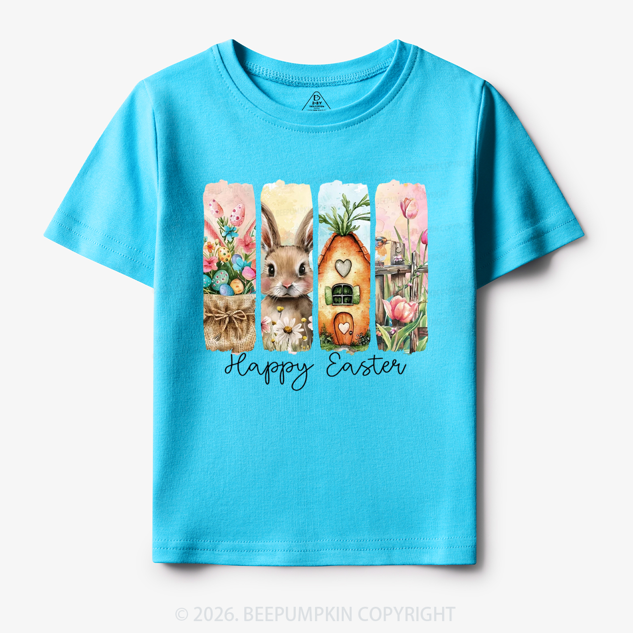 Happy Easter Floral Spring Toddler&Kid's Tees