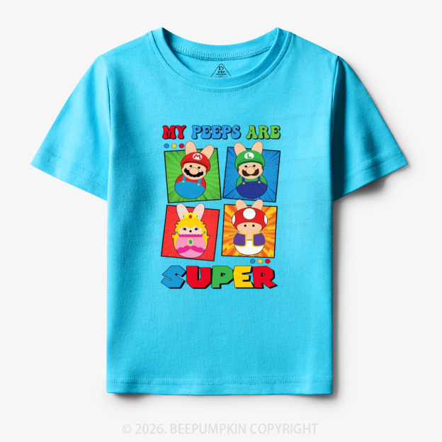 Easter My Peeps Are Super Toddler&Kid's Tees