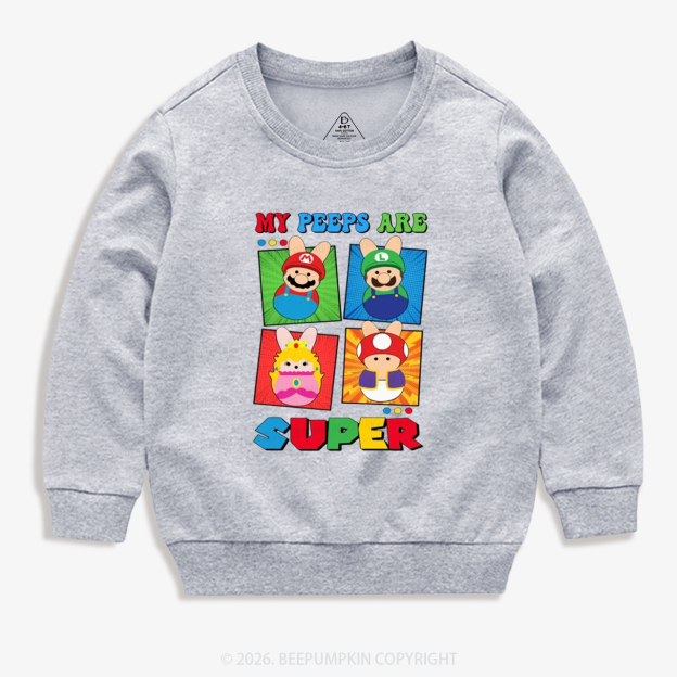 Easter My Peeps Are Super Kid's Sweatshirt