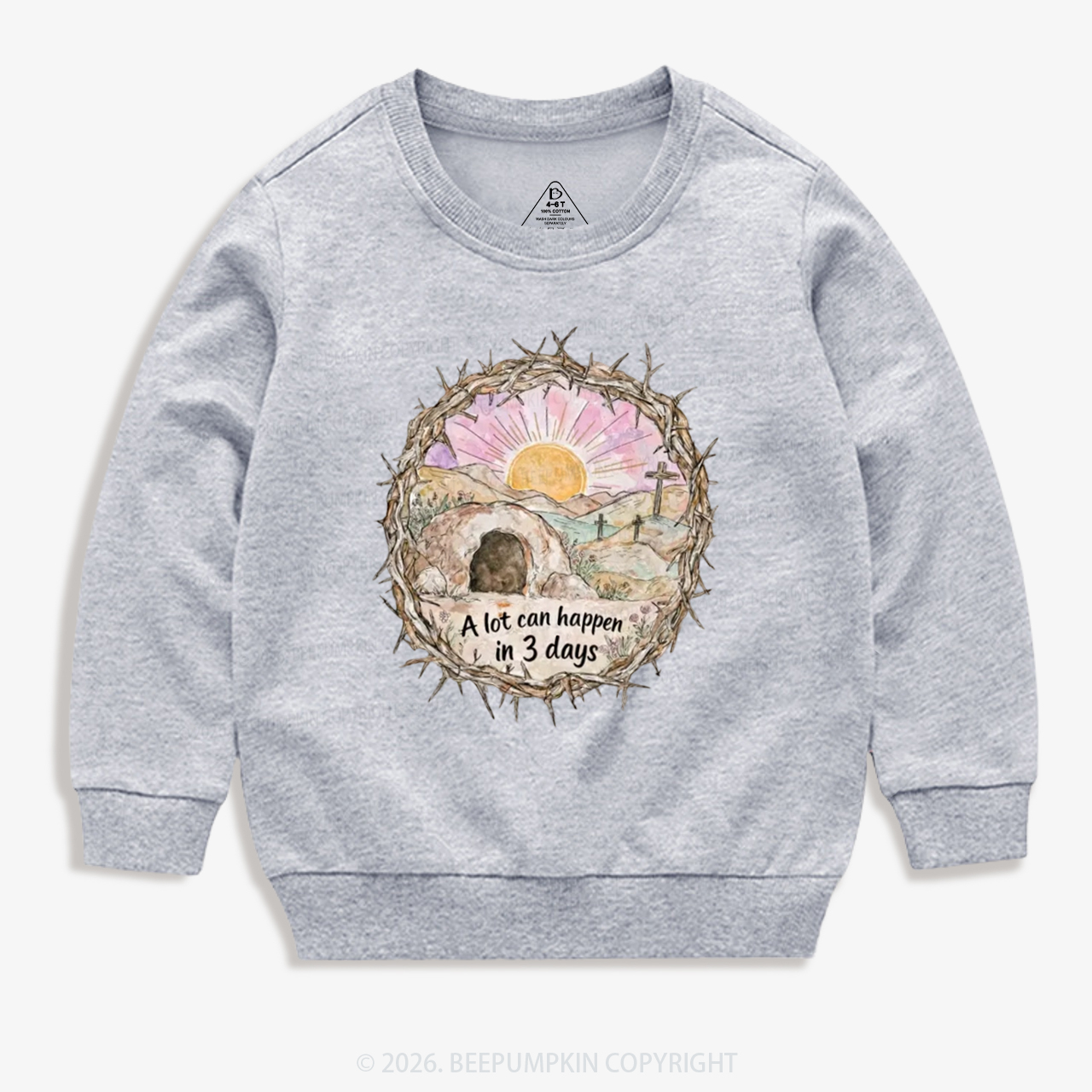 A Lot Can Happen in 3 Days Christian Kid's Sweatshirt