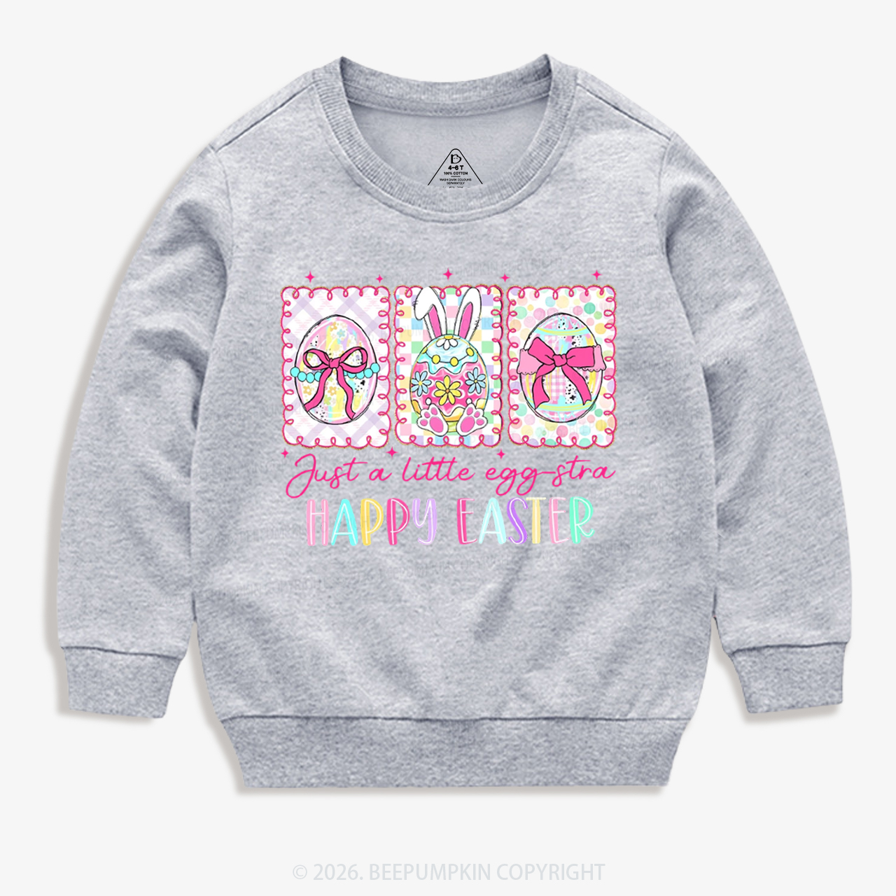 Just A Little Egg Star Easter Kid's Sweatshirt