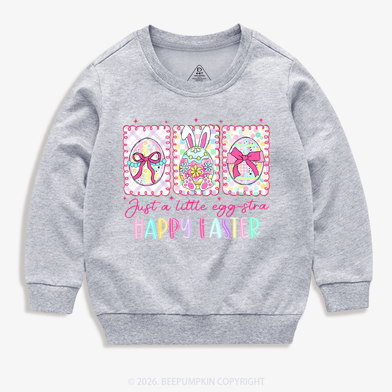 Just A Little Egg Star Easter Kid's Sweatshirt