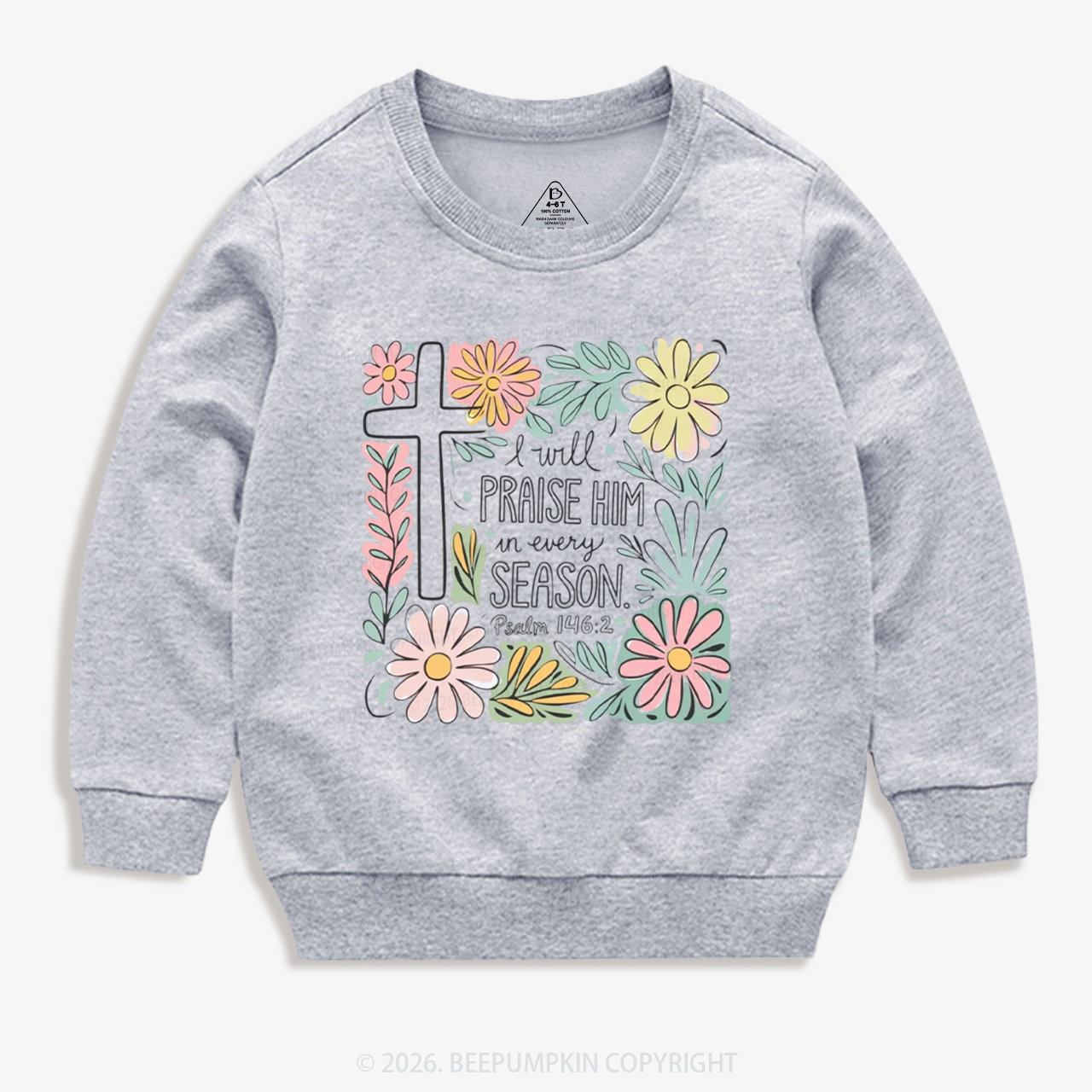 Easter I will Praise Him Kid's Sweatshirt