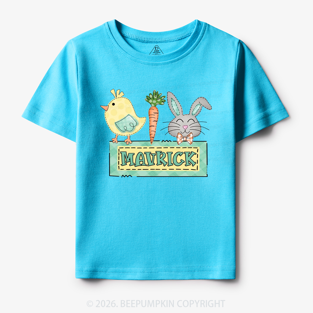 Personalized Name Easter Bunny Carrot Toddler&Kid's Tees