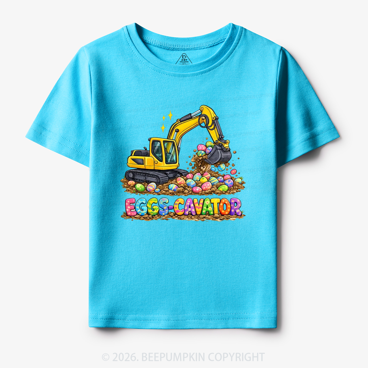 Eggs-Cavator Excavator Easter Toddler&Kid's Tees