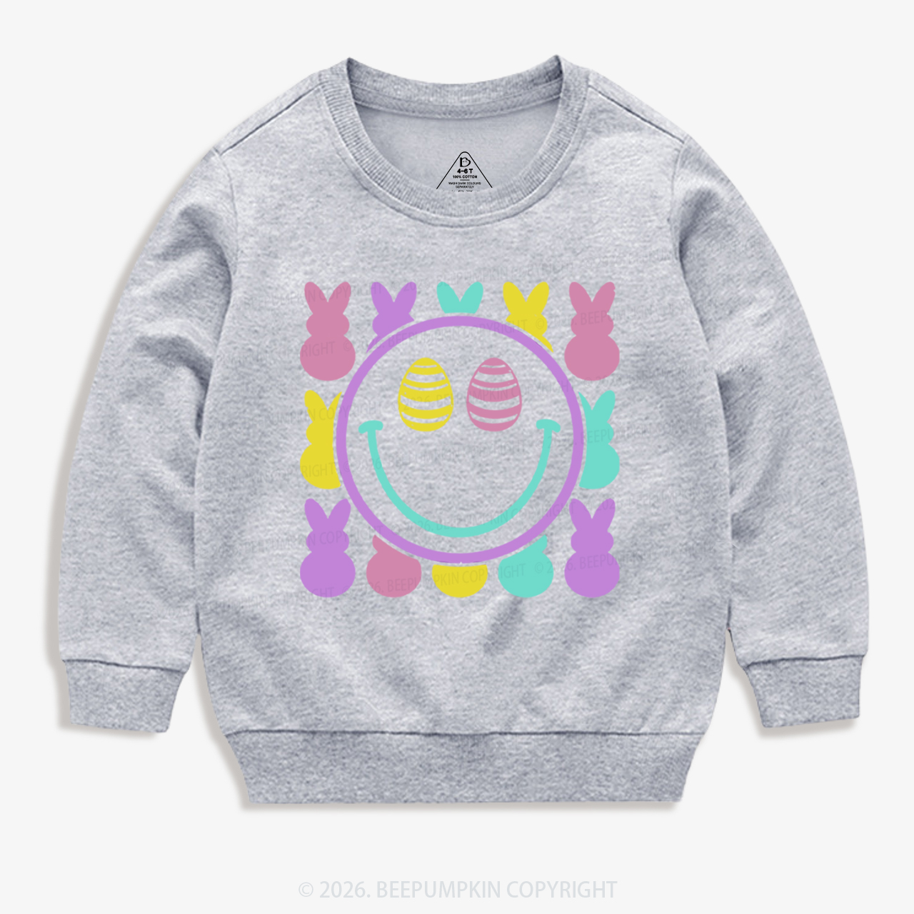 Easter Smiley Chilling Peeps Kid's Sweatshirt