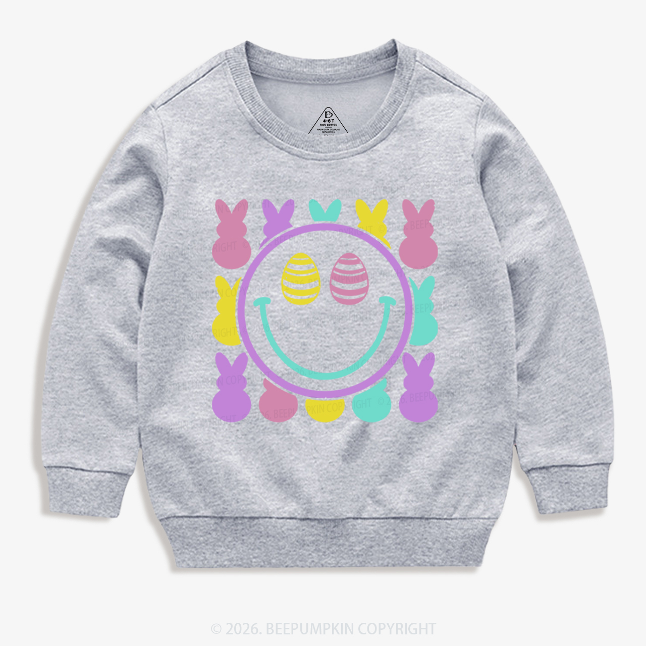 Easter Smiley Chilling Peeps Kid's Sweatshirt
