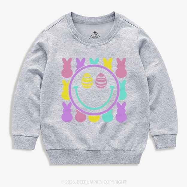 Easter Smiley Chilling Peeps Kid's Sweatshirt