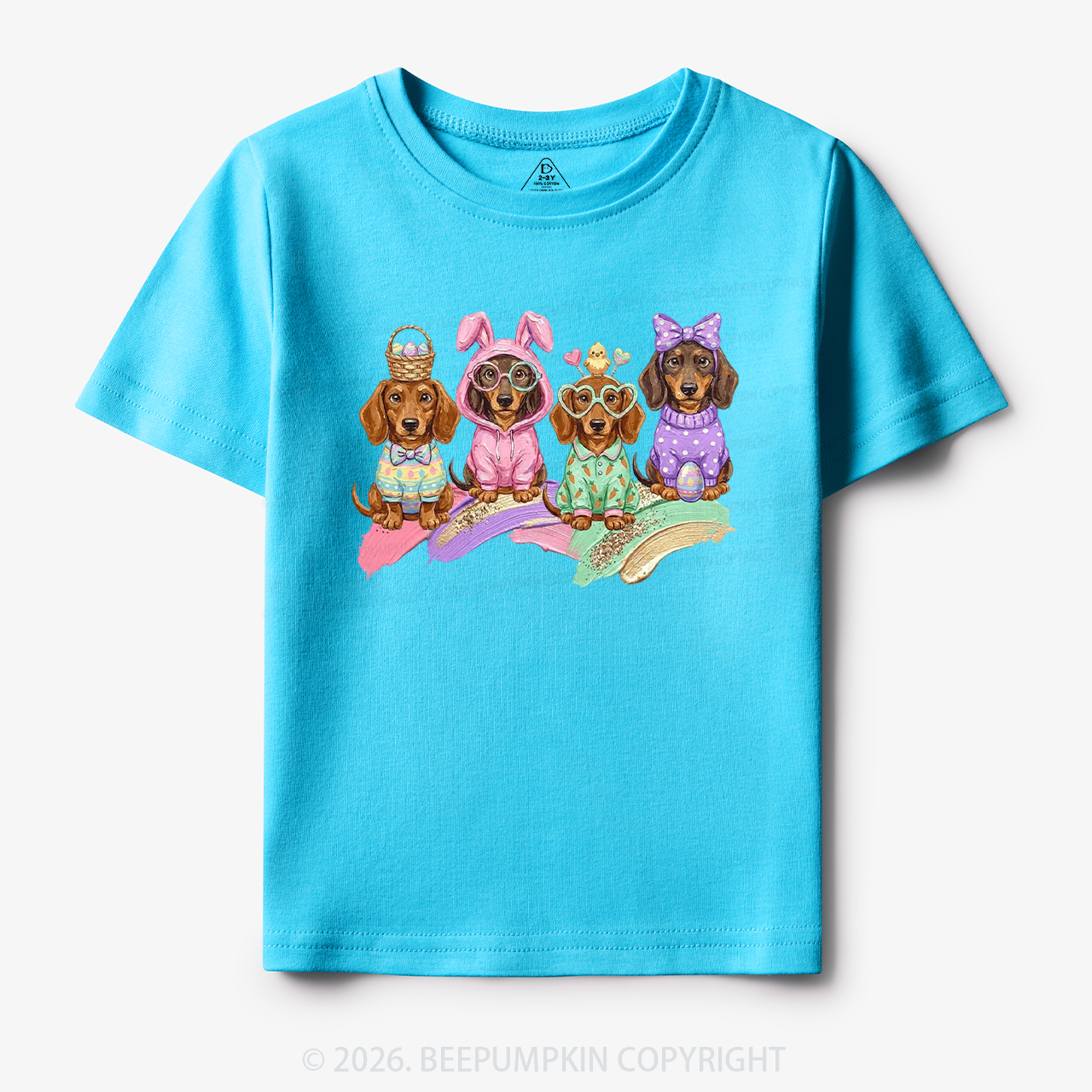 Easter Dog Cute Dachshund Toddler&Kid's Tees